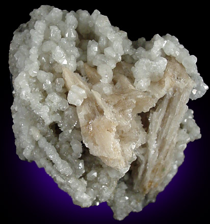 Anglesite on Cerussite from Broken Hill, New South Wales, Australia