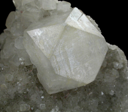 Apophyllite on Quartz from Upper New Street Quarry, Paterson, Passaic County, New Jersey