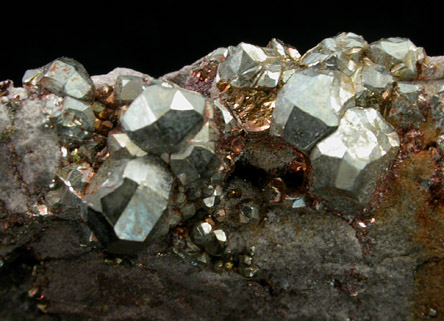 Pyrite (diploid crystal form) from Huntsville, Logan County, Ohio