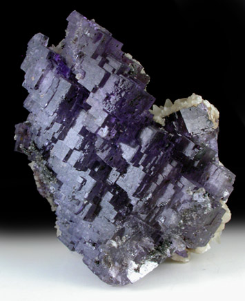 Fluorite with Calcite from Rosiclare District, Hardin County, Illinois