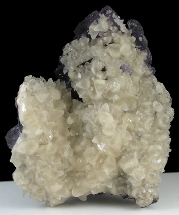 Fluorite with Calcite from Rosiclare District, Hardin County, Illinois