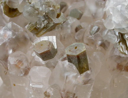 Vanadinite on Calcite from Apex Mine, San Carlos, Manuel Benavides, Chihuahua, Mexico