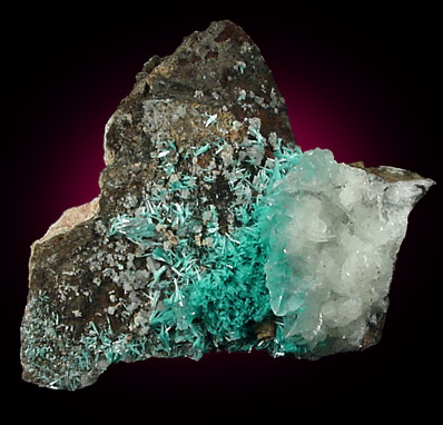 Aurichalcite and Calcite from Bisbee, Warren District, Cochise County, Arizona