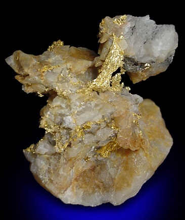 Gold in Quartz from El Dorado County, California