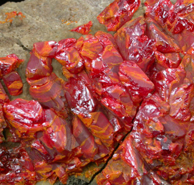 Realgar from Cavnic Mine (Kapnikbanya), Maramures, Romania