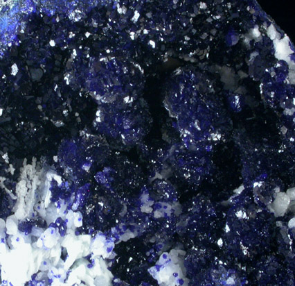 Azurite, Calcite and Malachite from Bisbee, Warren District, Cochise County, Arizona