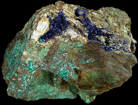 Tyrolite and Azurite from Mammoth Mine, Tintic District, Juab County, Utah