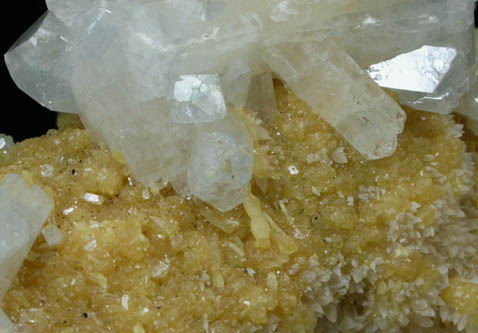 Celestine, Sulfur, Calcite from Agrigento District (Girgenti), Sicily, Italy