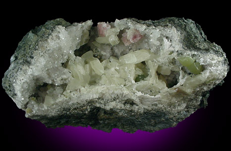 Datolite, Heulandite, Prehnite, Quartz from New Street Quarry, Paterson, Passaic County, New Jersey