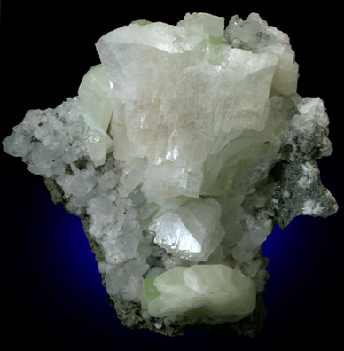 Heulandite-Ca, Datolite, Prehnite from Upper New Street Quarry, Paterson, Passaic County, New Jersey