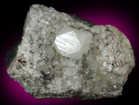 Apophyllite, Calcite, Quartz from Upper New Street Quarry, Paterson, Passaic County, New Jersey