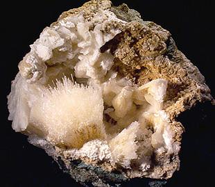 Mesolite on Stilbite from Upper New Street Quarry, Paterson, Passaic County, New Jersey
