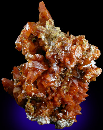Wulfenite (pseudo-scalenohedral crystals) from Villa Ahumada, Sierra de Los Lamentos, Chihuahua, Mexico
