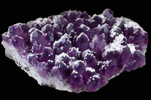 Calcite on Amethyst Quartz from Guanajuato, Mexico