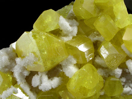 Sulfur with Aragonite from Cianciana, Sicily, Italy