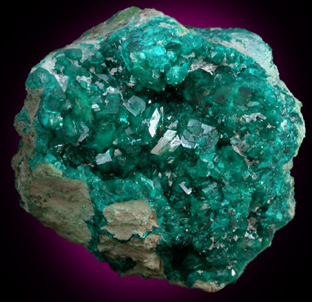 Dioptase from Guchab Mine, 40 km south of Tsumeb, Otavi Valley, Namibia