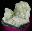 Natrolite on Datolite with Prehnite, Calcite, Quartz from New Street Quarry, Paterson, Passaic County, New Jersey