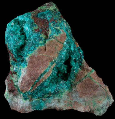 Dioptase from Guchab Mine, 40 km south of Tsumeb, Otavi Valley, Namibia