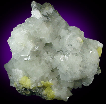 Aragonite with Sulfur from Agrigento District (Girgenti), Sicily, Italy