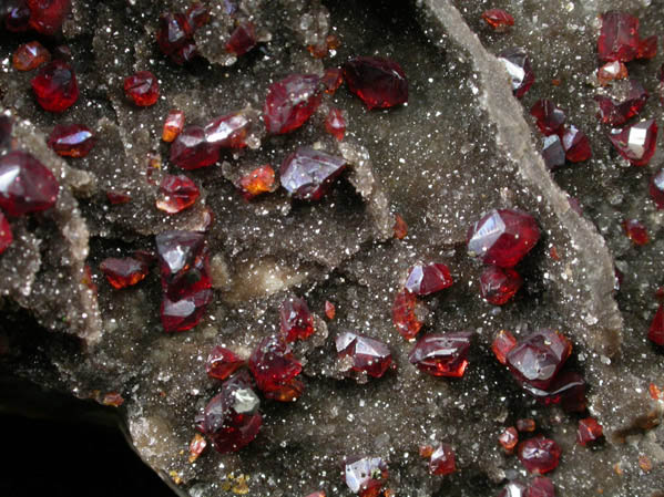 Sphalerite var. Ruby Blende with Chalcopyrite from Tri-State Lead-Zinc Mining District, Baxter Springs, Cherokee County, Kansas