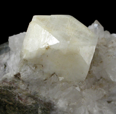 Apophyllite on Quartz from Upper New Street Quarry, Paterson, Passaic County, New Jersey