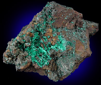 Brochantite from Potrerillos, Cordillera Domeyko, Atacama, Chile