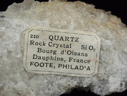 Quartz from Bourg d'Oisans, Isere, Dauphine Region, Rhone-Alpes, France