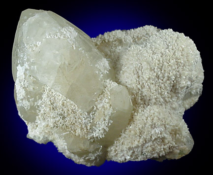 Laumontite on Calcite from Great Notch, Passaic County, New Jersey