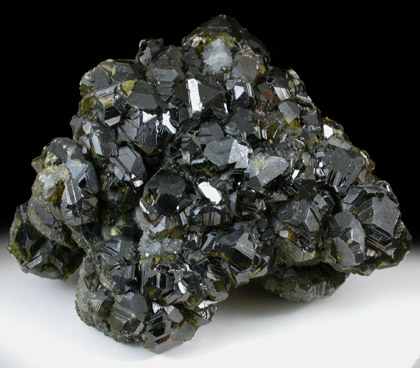 Sphalerite on Quartz from Schlaggenwald, Bohemia, Czech Republic