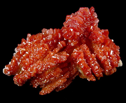 Vanadinite on Barite from Mibladen, Morocco