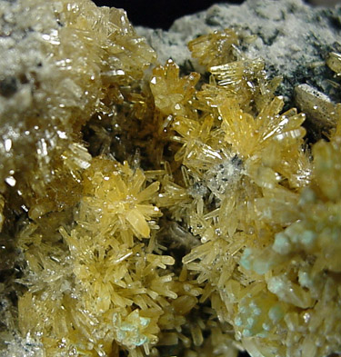 Mimetite with Rosasite from Tsumeb Mine, Otavi-Bergland District, Oshikoto, Namibia