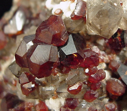 Spessartine Garnet with Smoky Quartz from Tongbei-Yunling District, Fujian Province, China