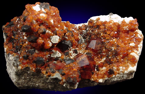 Spessartine Garnet with Smoky Quartz from Tongbei-Yunling District, Fujian Province, China