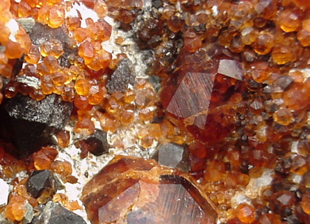 Spessartine Garnet with Smoky Quartz from Tongbei-Yunling District, Fujian Province, China