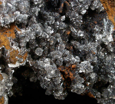 Hemimorphite and Calcite from Precaucion Mine, La Union, Murcia Province, Spain