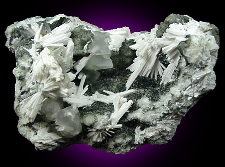 Natrolite with Calcite, Prehnite from Millington Quarry, Bernards Township, Somerset County, New Jersey