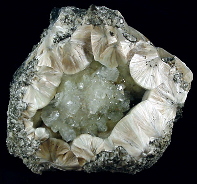 Apophyllite on Pectolite from Millington Quarry, Bernards Township, Somerset County, New Jersey