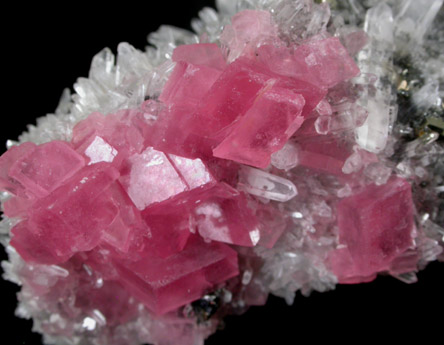 Rhodochrosite, Pyrite, Quartz from Sweet Home Mine, Buckskin Gulch, Alma District, Park County, Colorado