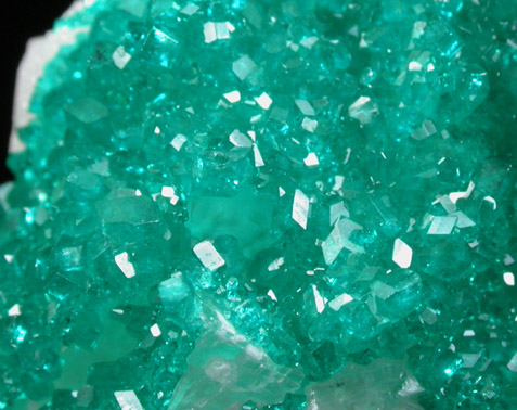 Dioptase on Calcite from Tsumeb Mine, Otavi-Bergland District, Oshikoto, Namibia