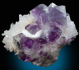 Fluorite on Quartz from Shangbao Mine, Leiyang, Hunan, China