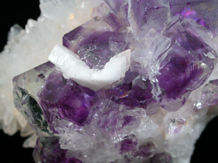 Fluorite on Quartz from Shangbao Mine, Leiyang, Hunan, China