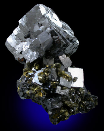 Galena with Chalcopyrite from Sweetwater Mine, Viburnum Trend, Reynolds County, Missouri