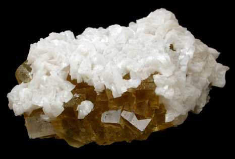Dolomite and Pyrite on Fluorite from Moscona Mine, Villabona District, Asturias, Spain