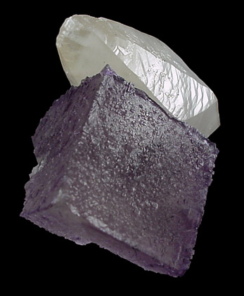 Calcite on Fluorite from Elmwood Mine, Carthage, Smith County, Tennessee