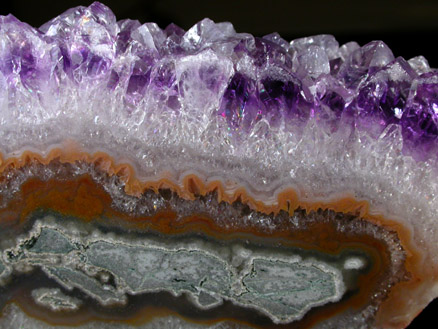 Quartz var. Amethyst stalactite from Catalan Agate-Amethyst District, Souther Paran Basalt Basin, Artigas, Uruguay