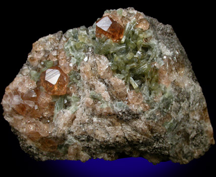 Grossular Garnet with Vesuvianite from Jeffrey Mine, Asbestos, Québec, Canada