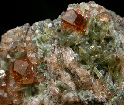Grossular Garnet with Vesuvianite from Jeffrey Mine, Asbestos, Québec, Canada