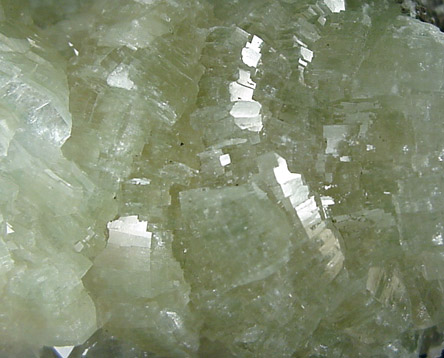 Heulandite-Ca (green) from Prospect Park Quarry, Prospect Park, Passaic County, New Jersey