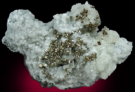 Pyrite on Calcite from Braen's Quarry, Haledon, Passaic County, New Jersey