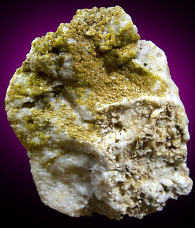 Pyromorphite on Quartz from Caldbeck Fell, Cumberland, England